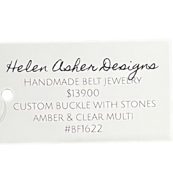 Handemade Designer Belt Buckles by HELEN ASHER DESIGNS new with tags